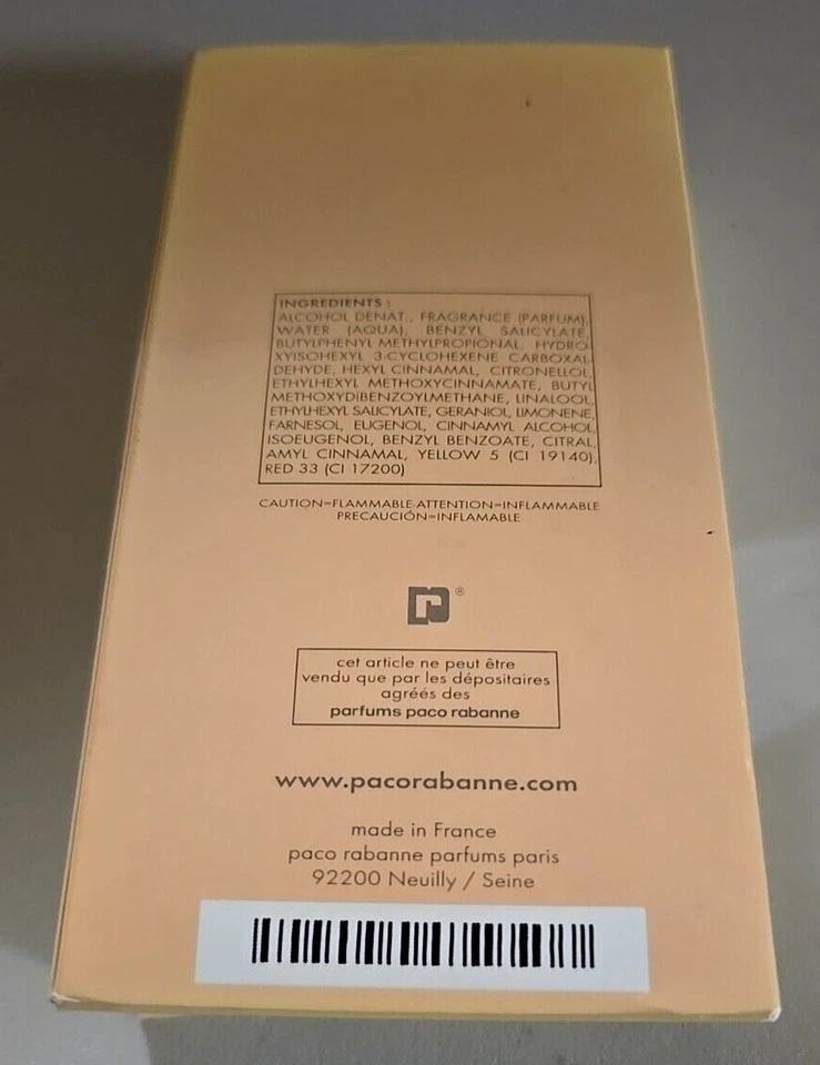 Paco rabanne POUR ELLE 2,7 унц/80 мл туалетная вода спрей женщин - новый в коробке (80% полный) - Изображение 4 из 4
