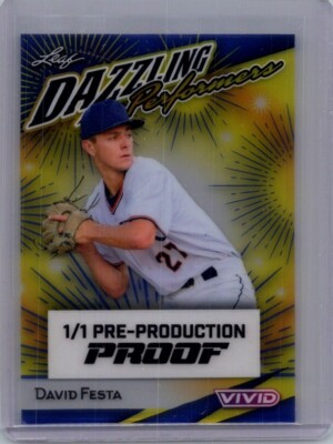 David Festa 2024 Leaf Baseball 1/1 Pre Production Proof