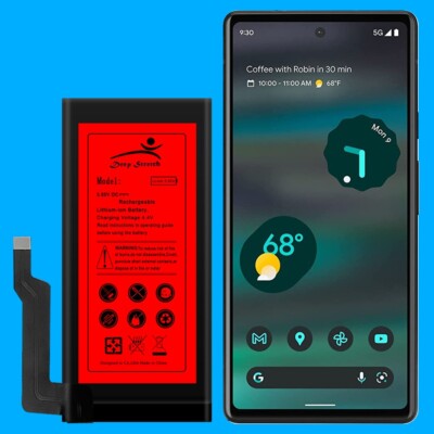 Excellent High Capacity 4500mAh Displaceable Boosting Battery F Google Pixel 6a