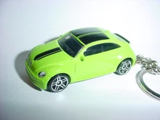 HOT 3D GREEN BEETLE CUSTOM KEYCHAIN keyring key VW BLING bug FUN hot wheels 