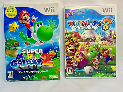 Super Mario Galaxy 1 And 2 Nintendo Wii Video Games Complete Lot Of 2