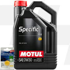 Motul Peugeot PSA 2312 Engine Oil 0W30 Fully Synthetic 5 Litre + 5L SCREENWASH