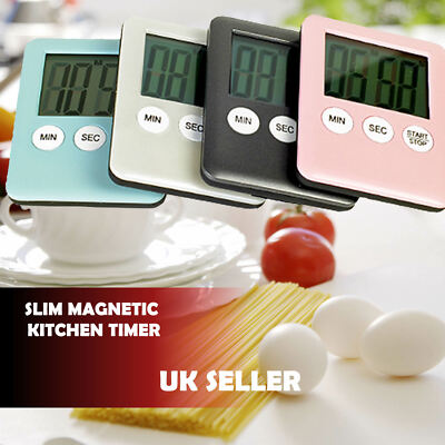 Magnetischer LCD Digital Küche Timer Countdown Kochen Mehrzweck Alarm Slim