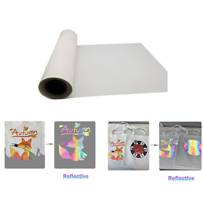 CALCA 23.6in x 16.4ft Reflective Colorful DTF Film Roll, Cold Peel, US Stock