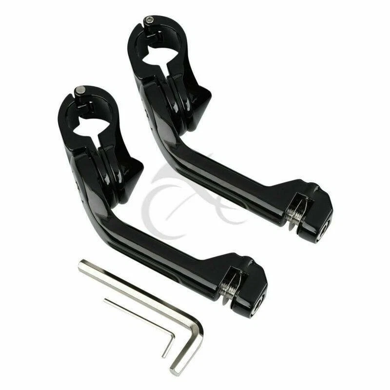 Estriberas de carretera de 1 1/4" 32 mm montaje en ángulo largo aptas para Harley Sportster Touring Foto 4 de 4