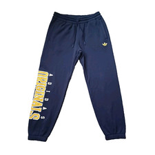 Vintage Adidas Sweatpants Mens Large Blue Trefoil Embroidered Logo Big Leg Logo