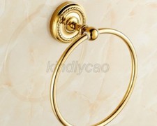 Luxury Gold Color Brass Round Bathroom Towel Ring Holder Kba605