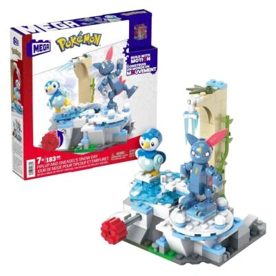 Mattel HKT20 - Pokémon - Mega Construx - Bauset, 183 Teile, Schneetag