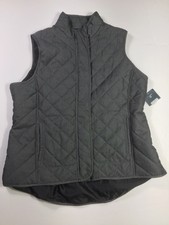 Magellan Womens Willow Creek Active Vest Classic Fit Plus Size 2xl Grey Zip Up