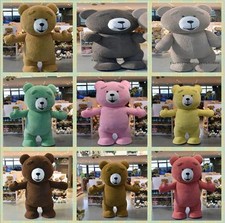 Halloween Inflatable Teddy Bear Plush Mascot Costume Party Game Dress Adult size