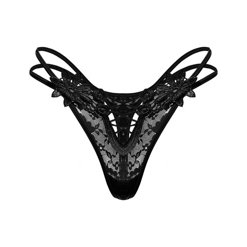 3-pak Partia Damskie Sexy Majtki Stringi G stringi Koronka Zobacz przez lingery - Zdjęcie 10 z 13