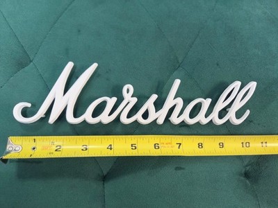 MARSHALL LOGO MARK Head Cabinet Amplifier Large White 5C011021 270mm x 70mm New