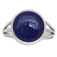 Natural Lapis Lazuli - Afghanistan 925 Sterling Silver Ring s.7 Jewelry R-1006