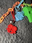 Retro 1980s Bell Charm Necklace Vintage Plastic Clip On With 13 Charms — photo 10
