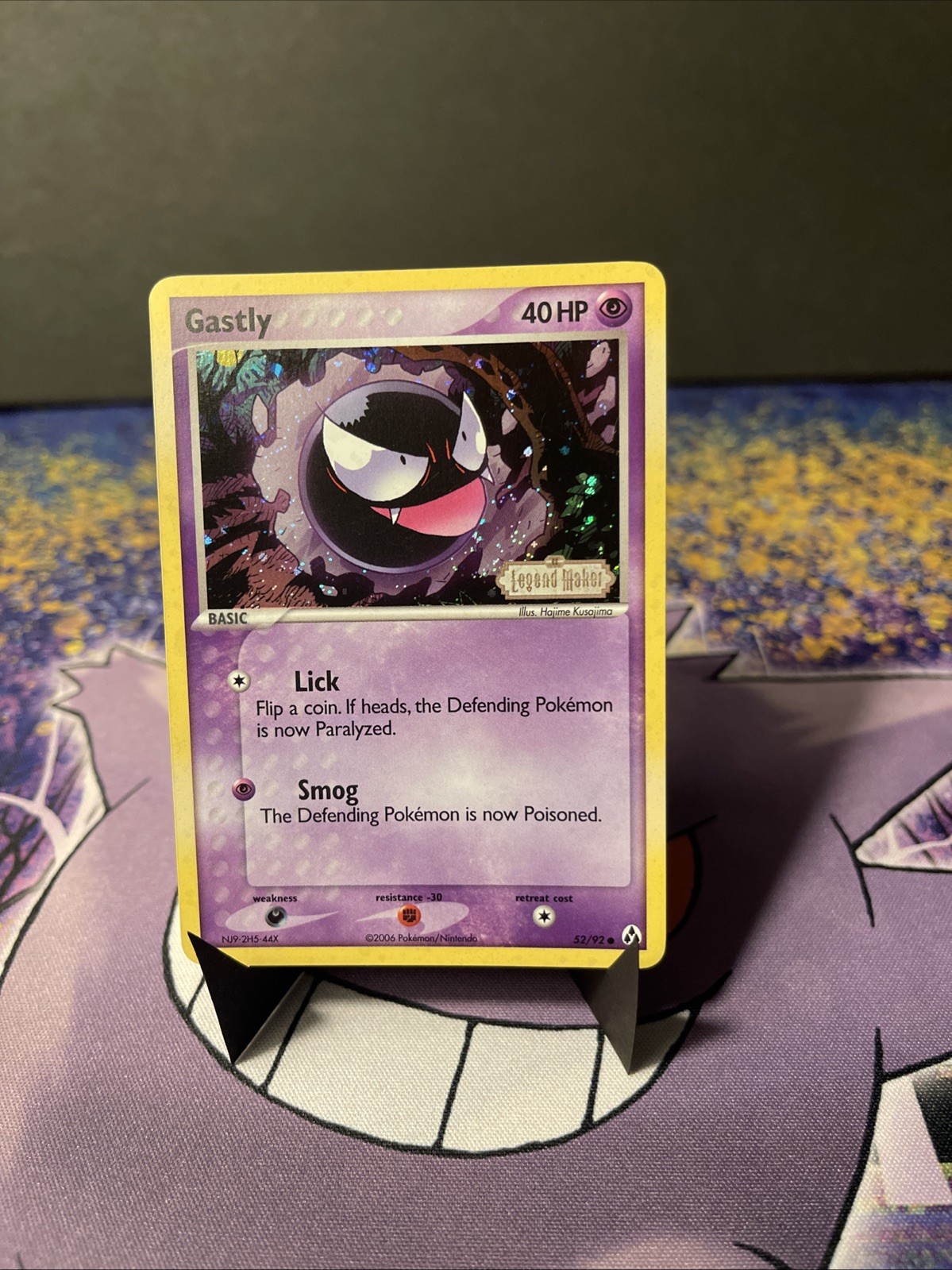 Pokémon TCG Gastly EX Legend Maker Reverse Holo Stamped 52/92 NM/MT