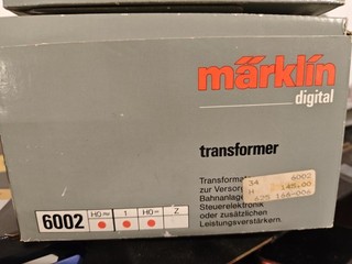 Märklin 6002 Light Transformer with Indicator Light (52 VA) in Original Packaging