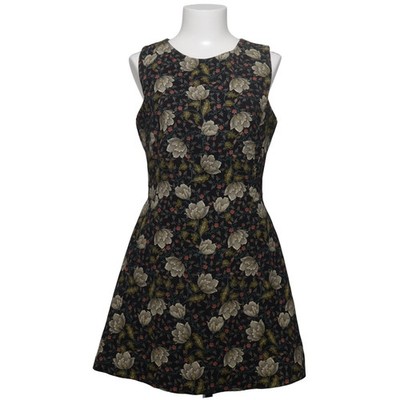 Zara Basic, Kleid, Größe: L, Schwarz/Mehrfarbig, Blumen, Damen #Xz6