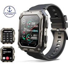 Military Smart Watch for Men Call Receive/Dial Rugged Tactical Fitness Tracker