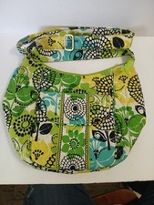 Vera Bradley "Limes Up" Green Floral Quilted Crossbody Shoulder Bag Adjustable