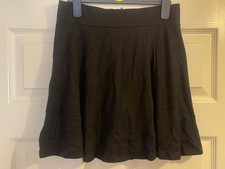 Ladies Black Circle Skirt With Band And Zip EU Size S