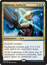 Light Play, English MTG Regular Righteous Authority Commander 2018 Magic the Gat