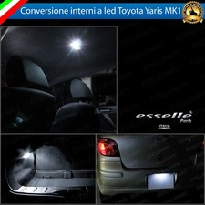 LED INTERNI + TARGA TOYOTA YARIS MK1 CONVERSIONE INTERNA A LED + TARGA 6000K