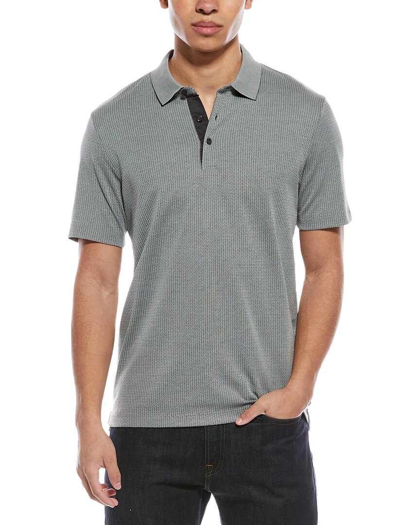 Theory Button Polo Shirt Men's Gray Xl