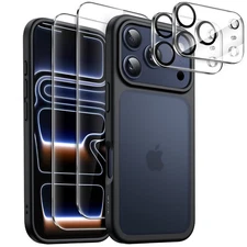 5 in 1 Matte Case for iPhone 17 Pro Max with Screen and Camera Lens Protector