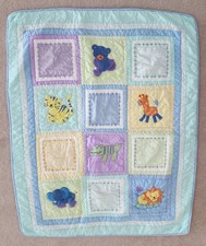Baby Quilt Zoo ANIMALS Lion Elephant Giraffe Elephant Bear Comforter Quilt 36x44