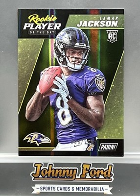 Lamar Jackson 2018 Panini Player of the Day Foil Rookie 68/250 Ravens #R4