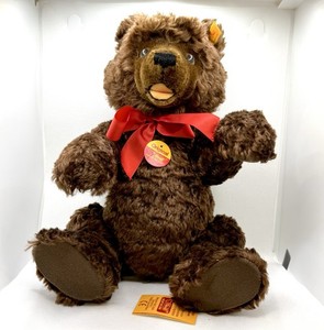 Steiff Classic Teddy Bear Mohair Black Nose 15” Plush Made In Germany