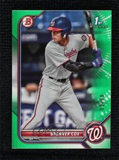 2022 Bowman Draft Green 2/99 Brenner Cox #BD-196 0vs5