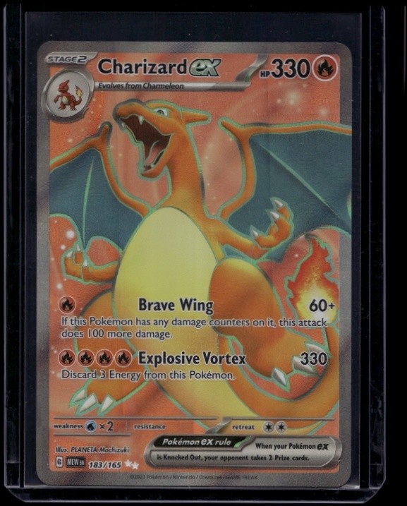 Pokemon TCG Charizard ex 183/165 Scarlet & Violet 151 Ultra NM