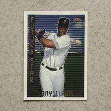 Topps 1995 Future Star Tony Clark Rookie Card #153 Detroit Tigers MLB. rookie card picture