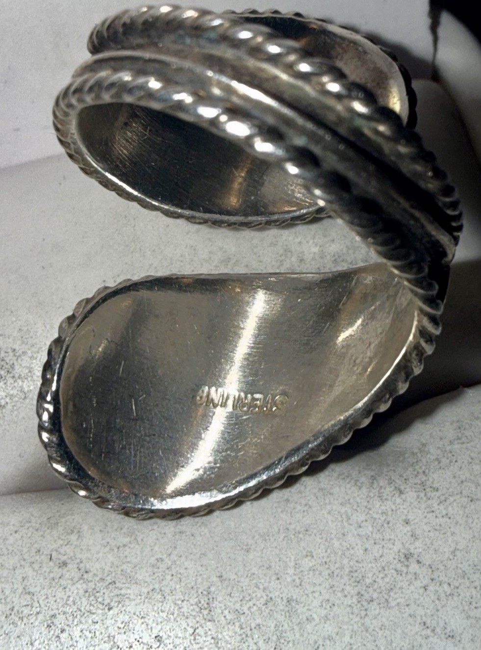 Native American Solid Sterling Silver Boulder Opa… - image 8