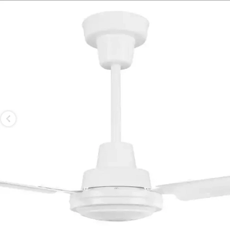 55 Inch Brushed White Ceiling Fan with Wall Control 5 Speed 55.1 W x 18.3 H - Image 3 of 3