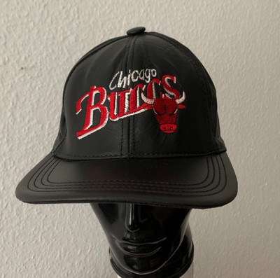 Vintage Chicago Bulls Leder Cap NBA Basketball Snapback Cap