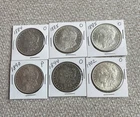 6 MORGAN SILVER DOLLAR COIN LOT 90% SILVER NICE