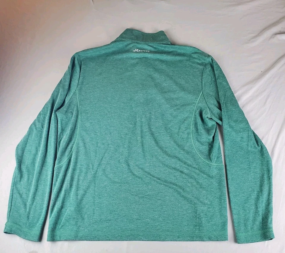 Suéter Masters Collection verde grande 1/4 zíper pulôver golfe Augusta National  - Imagem 3 de 4
