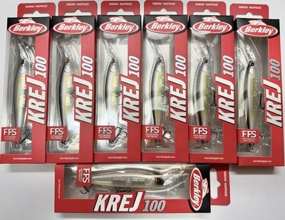 7 New Berkley Krej 100 Jerkbait - 3.9 Inch FFS Optimized Hard Baits In 2 Colors