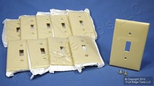 10 Leviton Ivory Unbreakable Nylon 1-Gang Toggle Switch Cover Wallplates 80701-I