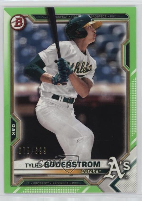 2021 Bowman Prospects Neon Green Border 76/399 Tyler Soderstrom #BP-51 0e1b