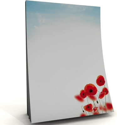Notizblocks DIN A5 2er Set mit Motiv ''Mohnblumen''   50 Blatt, 90 g/qm Papier, ei