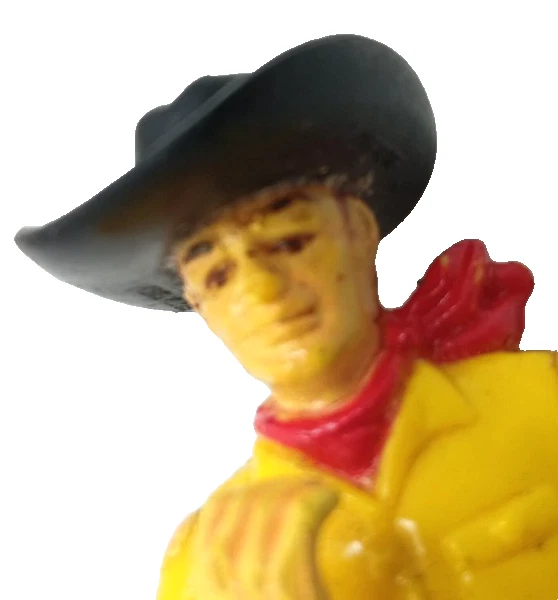 4-дюймовая экшн-фигурка ковбоя в позе для верховой езды Heartland 1960-70-е (требуется TLC) - Изображение 4 из 4