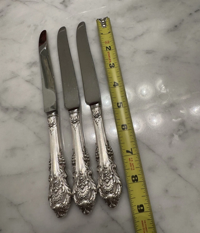 Sir Christopher by WALLACE Sterling Silver Knives — Set Of 3 - Image 2 of 4
