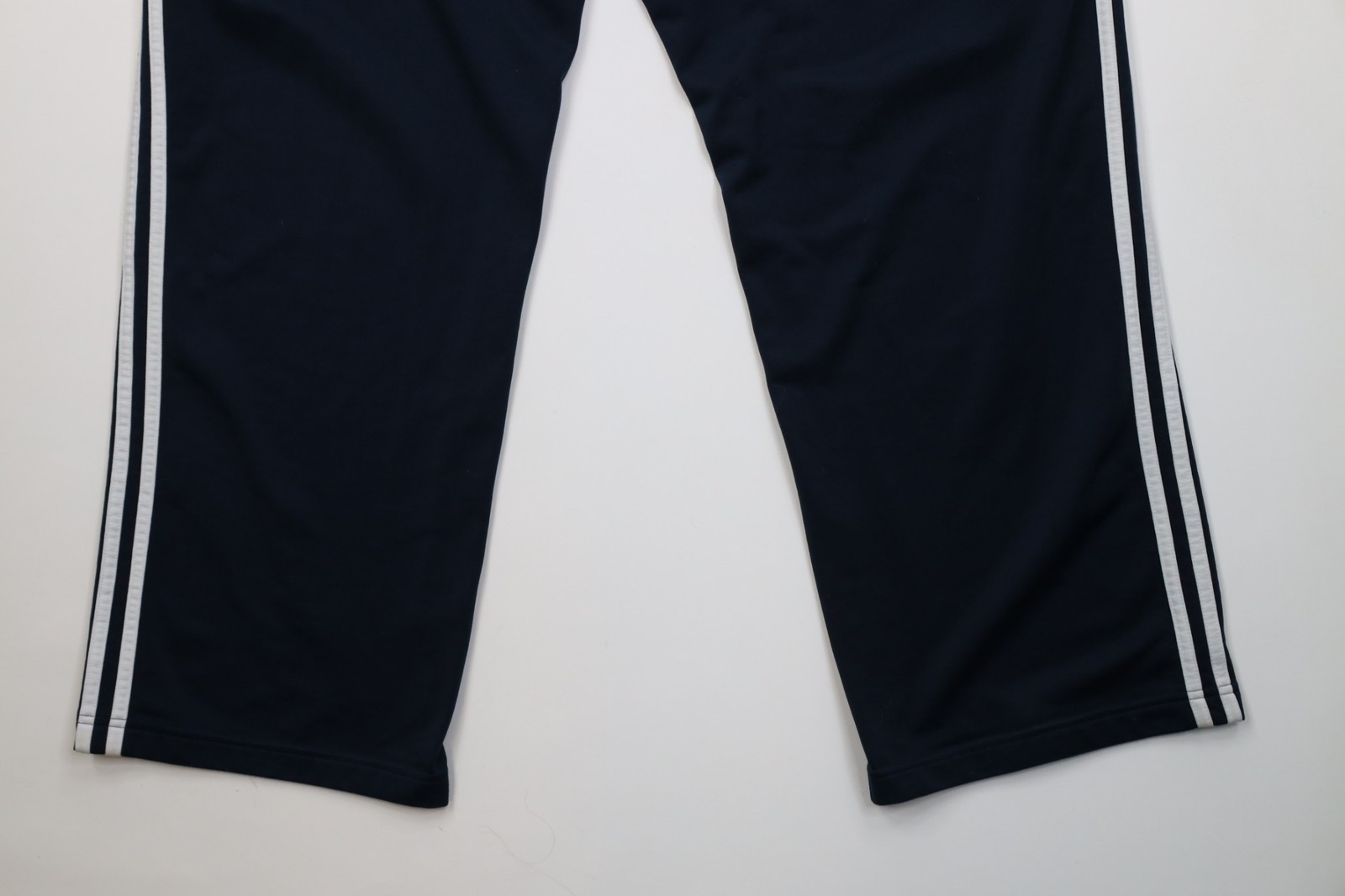 Vintage Y2K Adidas Mens XL Faded Striped Wide Leg Sweatpants Pants Navy Blue thumbnail 12
