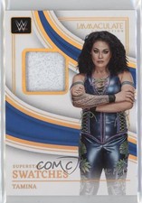 2023 Panini Immaculate WWE Superstar Swatches Gold 9/10 Tamina Snuka #SM-TMN 9v7