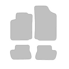 Fußmatten passend für Citroen C2 Typ JM, JG (Baujahr 2003 - 2009), Deluxe schwar