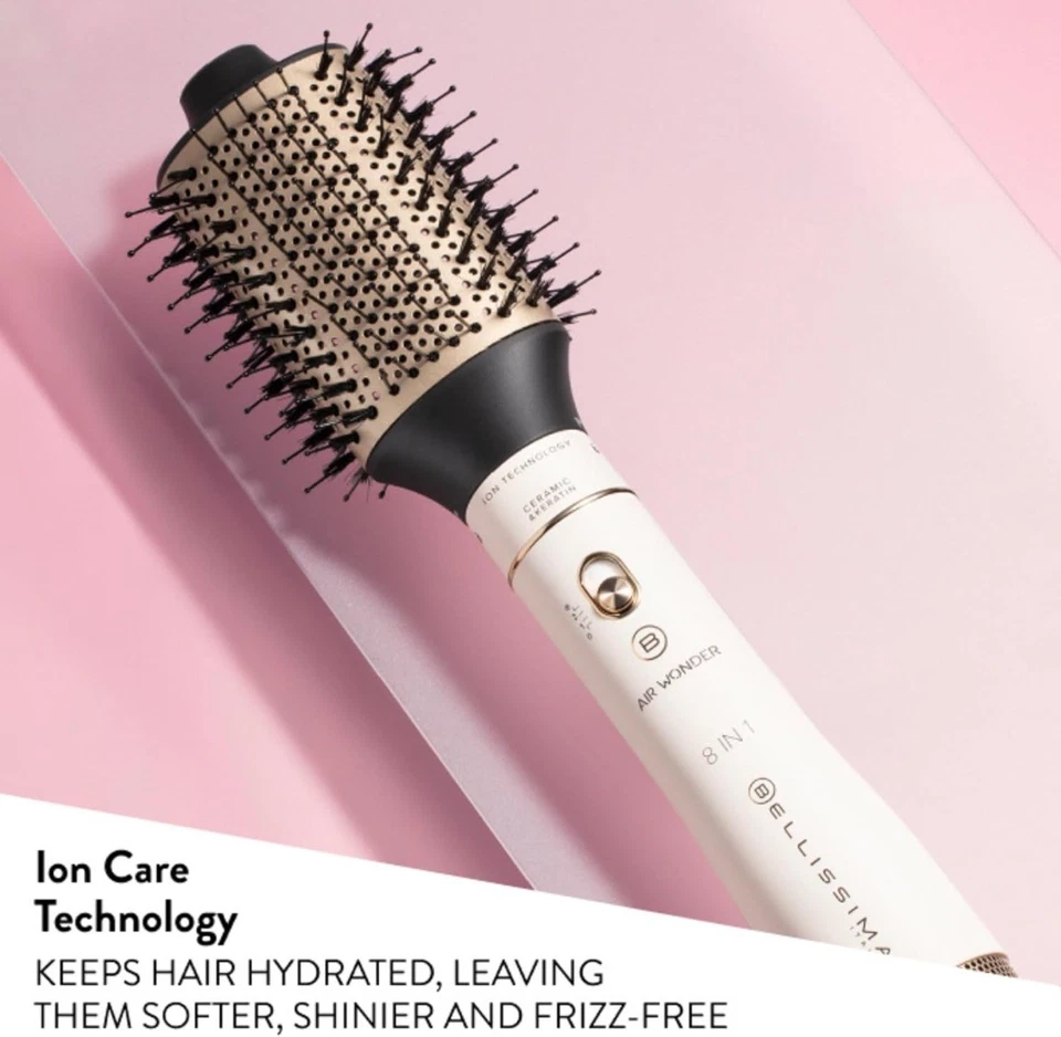 Bellissima 11863 Hot Air Styler 8 In 1 Hot Air Brush Dryer Air Wonder White&Gold - Image 4 of 4