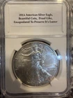 2014 W American Eagle .999 Fine Silver Dollar Coin 1oz. Proof-Like, Encapsulated